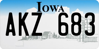 IA license plate AKZ683