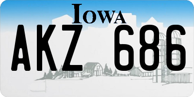 IA license plate AKZ686