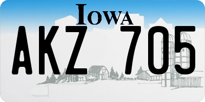 IA license plate AKZ705