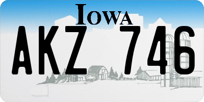 IA license plate AKZ746