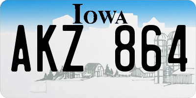 IA license plate AKZ864
