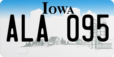 IA license plate ALA095