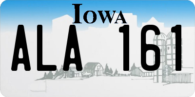 IA license plate ALA161