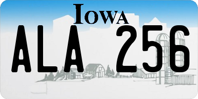 IA license plate ALA256