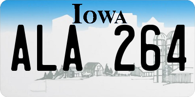 IA license plate ALA264
