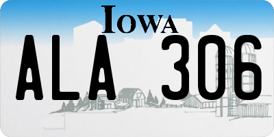 IA license plate ALA306