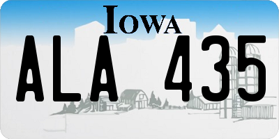 IA license plate ALA435