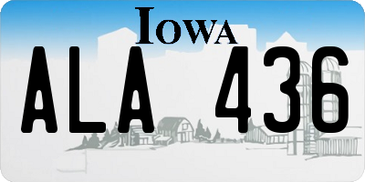 IA license plate ALA436