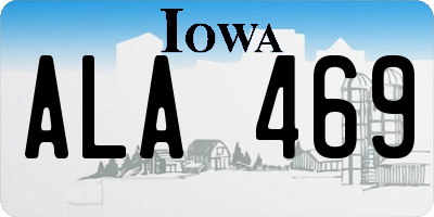 IA license plate ALA469