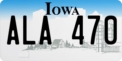 IA license plate ALA470