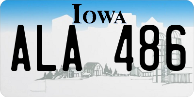 IA license plate ALA486