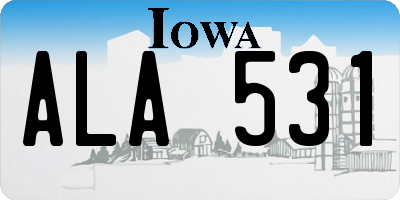 IA license plate ALA531