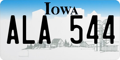 IA license plate ALA544