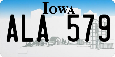 IA license plate ALA579
