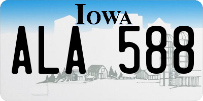 IA license plate ALA588