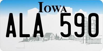 IA license plate ALA590