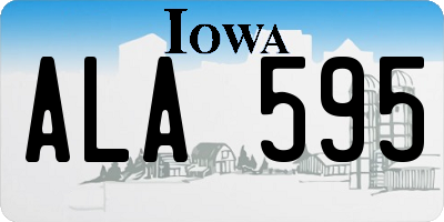 IA license plate ALA595