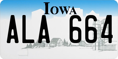 IA license plate ALA664