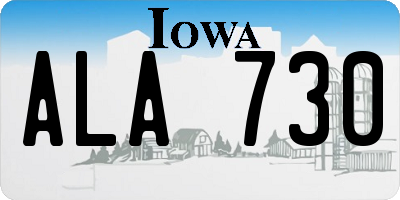 IA license plate ALA730