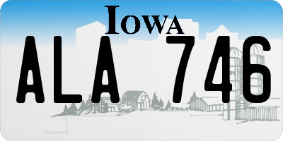 IA license plate ALA746