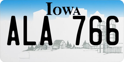 IA license plate ALA766