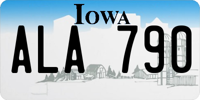 IA license plate ALA790