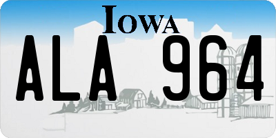 IA license plate ALA964