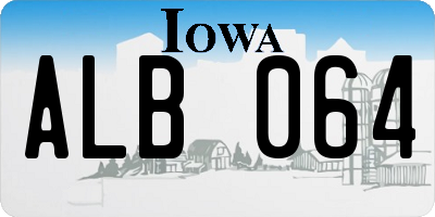 IA license plate ALB064