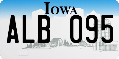 IA license plate ALB095