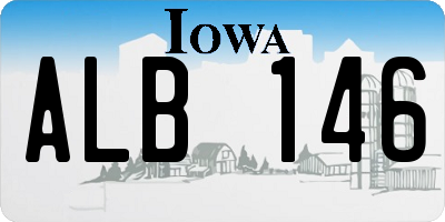 IA license plate ALB146