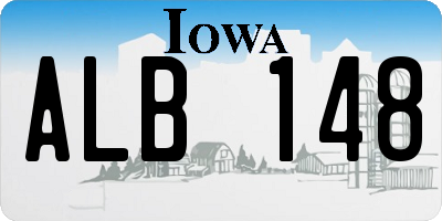 IA license plate ALB148