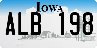 IA license plate ALB198