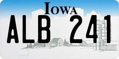 IA license plate ALB241