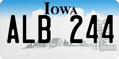 IA license plate ALB244