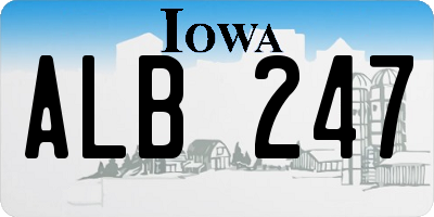 IA license plate ALB247