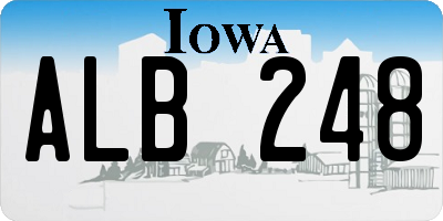 IA license plate ALB248