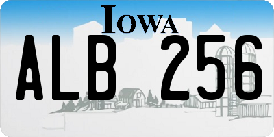 IA license plate ALB256