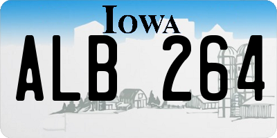 IA license plate ALB264