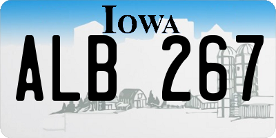 IA license plate ALB267