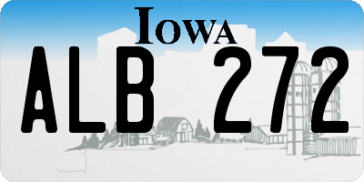 IA license plate ALB272