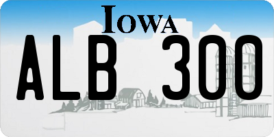 IA license plate ALB300