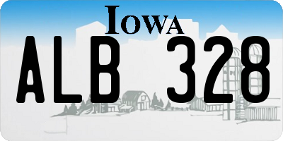 IA license plate ALB328