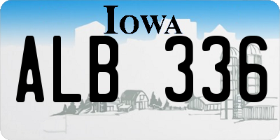 IA license plate ALB336