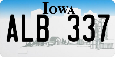 IA license plate ALB337