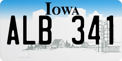 IA license plate ALB341