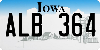 IA license plate ALB364
