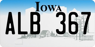 IA license plate ALB367
