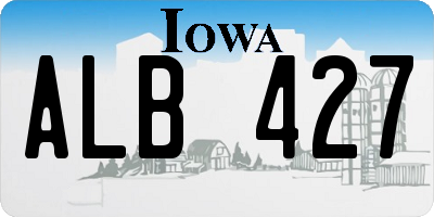 IA license plate ALB427