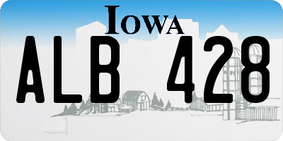 IA license plate ALB428