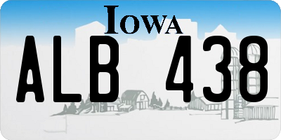 IA license plate ALB438